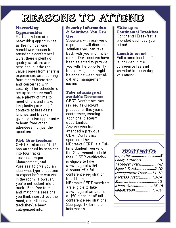 CERT Conference 2002, Page 4