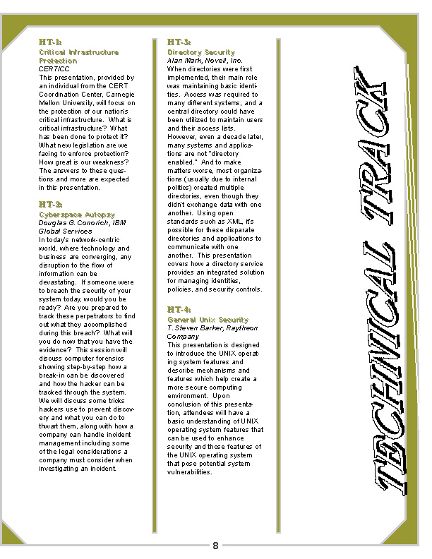 CERT Conference 2002, Page 8